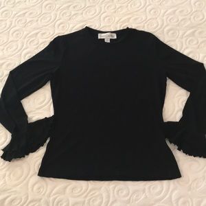 Sara Campbell T Shirt with Ruffle Sleeves Size S